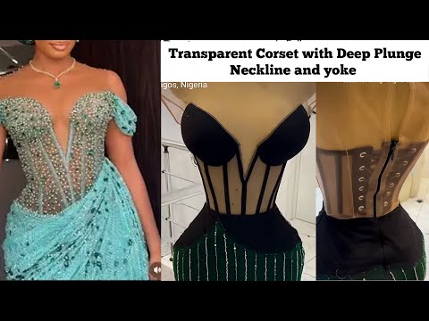 Видео: Как раскроить прозрачный корсет с глубоким вырезом и кокеткой