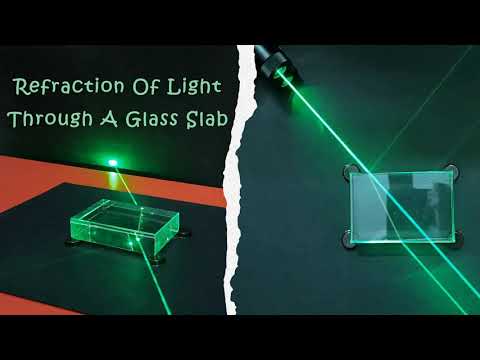 Видео: Преломление света через стеклянную пластину с использованием лазерного луча || Винод Авниш