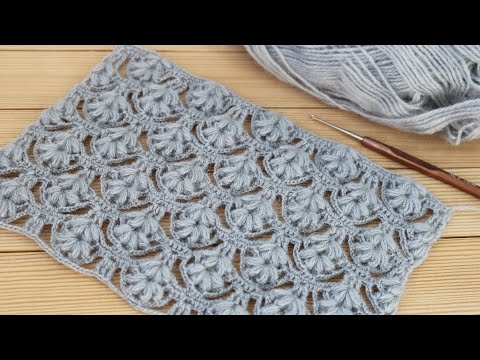 Видео: АЖУРНЫЙ УЗОР вязание крючком💎 Оnly 3 rows of easy and beautiful crochet stitch scarf, blouse Pattern