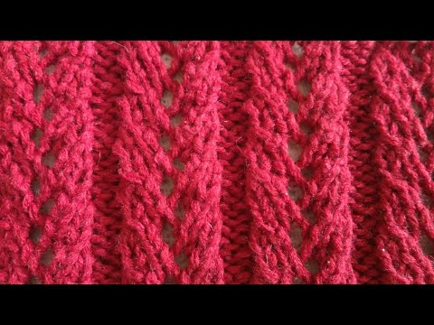 Видео: Наипростейший ажурный узор спицами.