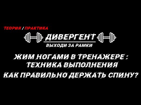 Видео: Жим ногами в тренажере : техника выполнения!!! КАК ПРАВИЛЬНО ДЕРЖАТЬ СПИНУ?