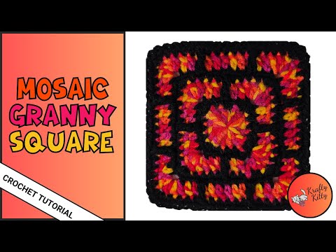 Видео: Витражи крючком | Мозаика «бабушкин квадрат» крючком | Мозаика «бабушкин квадрат» крючком | Вязан...