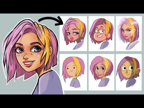 Видео: Рисую в 10 стилях! | STYLE CHALLENGE