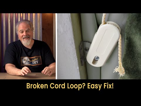 Видео: Как заменить сломанную петлю шнура для ремонта штор и жалюзи