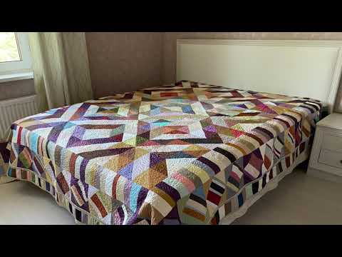 Видео: Лоскутное покрывало готово! Переработка остатков декоративных тканей. Пэчворк/Шьюпокрывала на заказ.