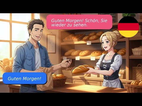 Видео: 5 простых диалогов на немецком (В пекарне) A-1 A-2