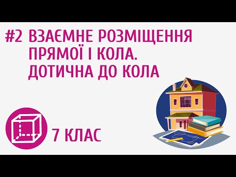 Видео: Взаємне розміщення прямої і кола. Дотична до кола #2