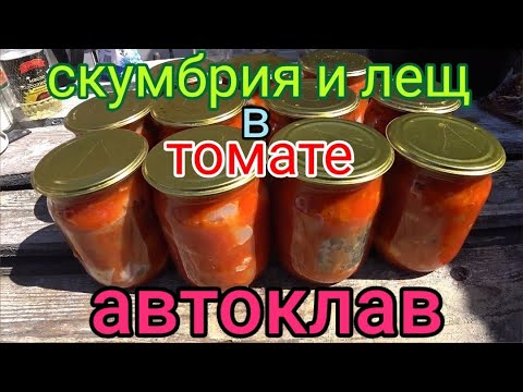 Видео: АВТОКЛАВ  Скумбрия и Лещ в томате