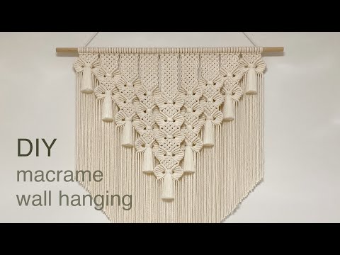 Видео: DIY | macrame leaves ribbons wall hanging | макраме листья ленты настенный