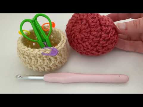 Видео: Вязаная крючком чаша для начинающих