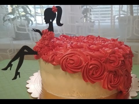 Видео: Торт с Силуэтом девушки / Готовьте с любовью 💞