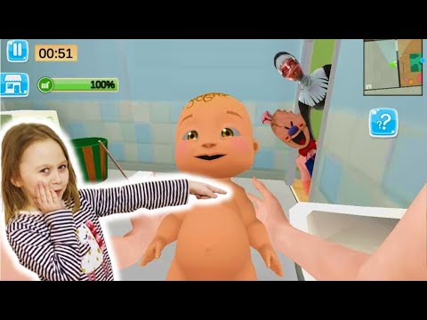 Видео: Симулятор Мамы, прохождение самых интересных уровней! Найди в игре монстров!