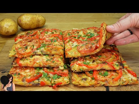 Видео: Лучше, чем пицца! Просто приготовьте 3 тертых картофеля! Простой и дешевый рецепт! АСМР рецепты
