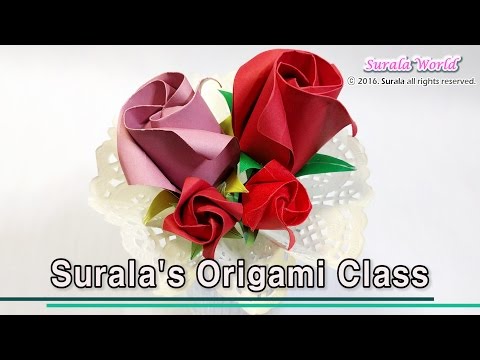 Видео: Оригами - цвето́к ро́зы