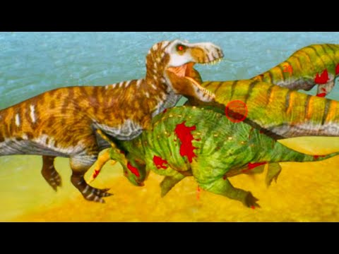 Видео: 11 РЕКСОВ vs ТРИЦЕРАТОПС!! The Cursed Isle #7