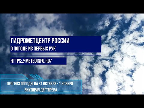 Видео: Прогноз погоды на 31 октября - 1 ноября 2024 г.