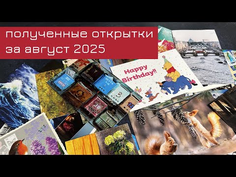 Видео: Обзор входящих открыток за август 2025