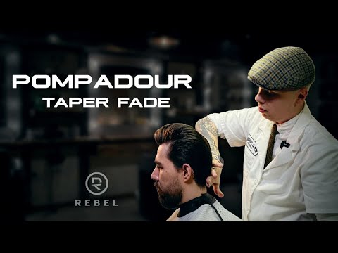Видео: Как стричь Помпадур ? ®️REBEL l Pompadour & Taper fade