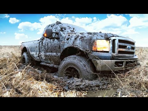 Видео: Пикап FORD F-250 на 42" тракторных колёсах vs NISSAN PATROL vs SUBARU FORESTER [ОФФРОУД]