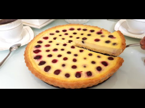 Видео: Сметанник с Вишней на Песочной Основе ☆ Вкуснейший Пирог Татарской Кухни ☆ Cherry Cheesecake
