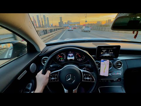 Видео: MERCEDES C200 ОТ ПЕРВОГО ЛИЦА | По Москве под Xcho | Stage 1 & Выхлоп