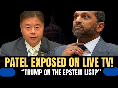 Видео: Тед Лью разгромил Кэша Пателя из-за файлов Эпштейна: вопрос о фотографиях Трампа растопил его