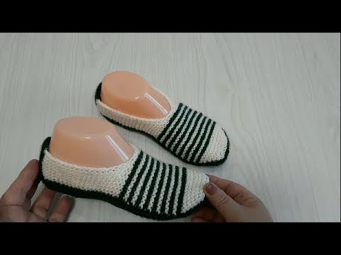 Видео: Простые следки связаны спицами на 35- 38 размер №10