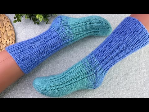 Видео: Самый подробный МК вязания НОСКОВ. Носки спицами.