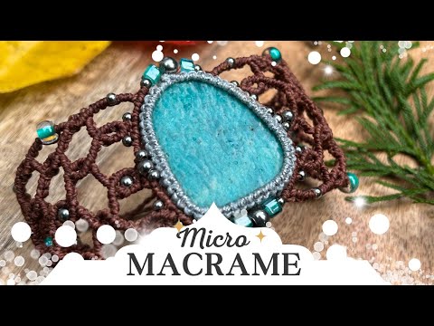 Видео: Широкий БРАСЛЕТ с Амазонитом💎Tutorial with amazonite stone/ Step by step 