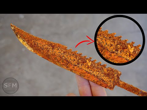 Видео: Реставрация Ржавый нож выживания