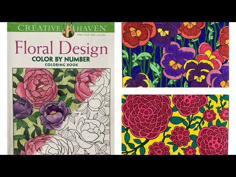 Видео: Законченная Раскраска «FLORAL DESIGN»/Creative Haven/Jessica Mazurkiewicz/Completed Coloring Book