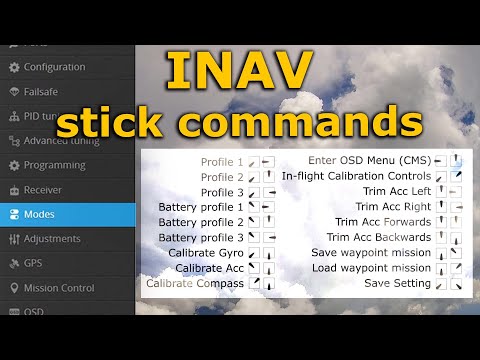 Видео: INAV 2.6 stick commands, настройка айнав стиками без компьютера!