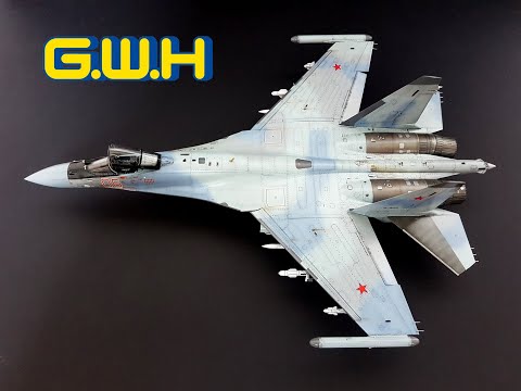 Видео: Масштабная модель самолета Су-35С Фланкер Е 1/72 от GWH