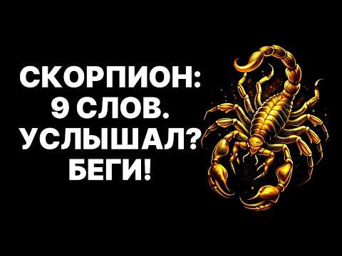 Видео: 😨🦂ЕСЛИ СКОРПИОН ГОВОРИТ ЭТО — БЕГИТЕ❗ Услышал ЭТИ 9 СЛОВ? 😱БЕГИ! 🔴Это изменит твою жизнь❗