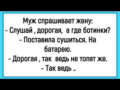 Видео: 💎Как Жена На Батарее Ботинки Сушила! Сборник Смешных Анекдотов! Юмор! Позитив!
