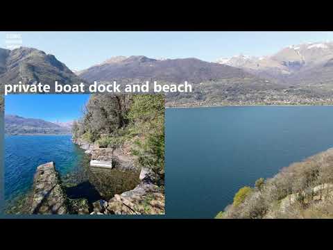 Видео: Вилла на озере Комо, 1 линия с причалом, участок 3 Га / Villa on lake Como, own coastline, boat dock