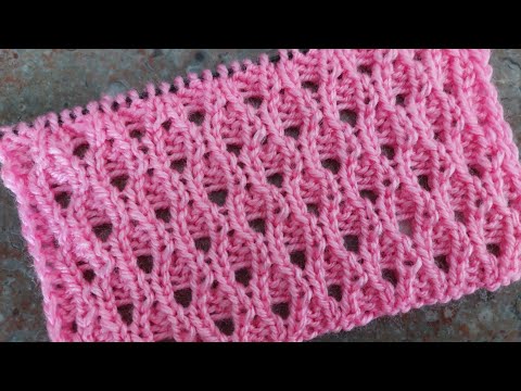 Видео: Классный ажурный узор спицами для жакета, топа, маечки.