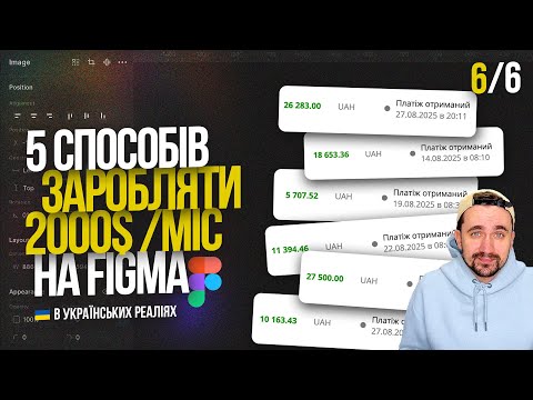 Видео: Курс Figma. (6/6) 5 способів заробити з Figma!