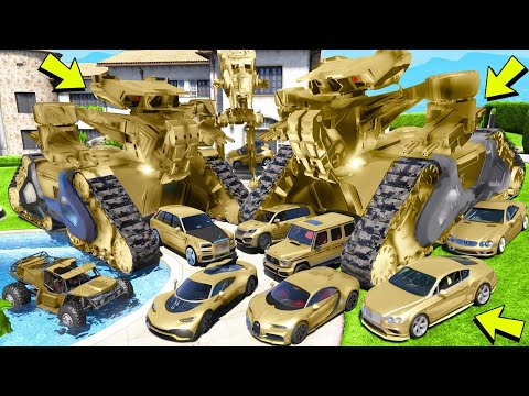 Видео: УГНАЛ КУЧУ ЗОЛОТЫХ ЧИТ ТАЧЕК И ОГРОМНЫЙ МОНСТР ТРАК У МАЖОРА ЗА 180 СЕК! БИТВА ВОРОВ В ГТА 5 ОНЛАЙН!