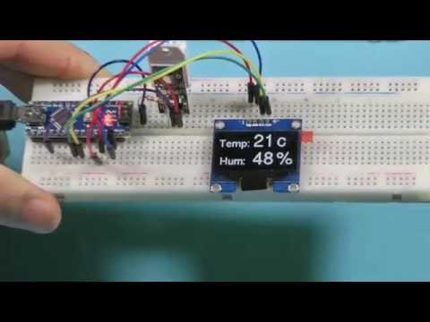 Видео: 1.3 OLED самый лучший Arduino дисплей 128x64 I2C SH1106 + DHT22 RU