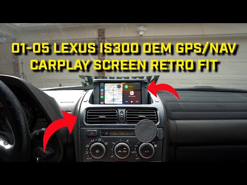 Видео: 2001-2005 LEXUS IS300 OEM GPS/NAV CARPLAY экран ретро-установки