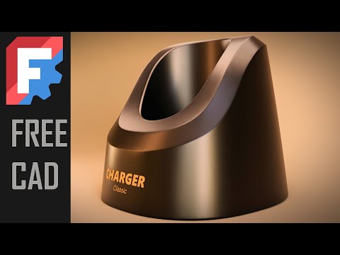 Видео: FreeCad — Моделирование зарядного устройства путем трассировки изображений.