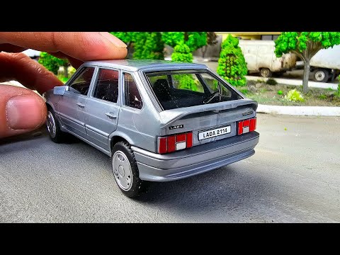 Видео: Моделька ВАЗ 2114 ТЕХНОПАРК удивил! Новая модель. Про машинки