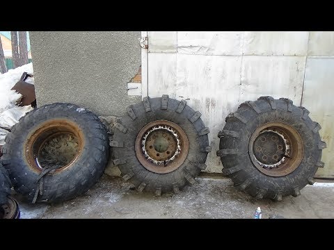 Видео: Сборка колёс низкого давления,ободрыши КФ -97 диски Зил-157..