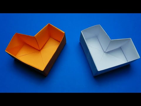 Видео: Как сделать оригами коробочку в виде сердца. Оригами коробочка