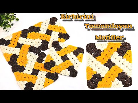 Видео: очень легко | Как сделать модель связанного крючком мотива, дополняющего друг друга?