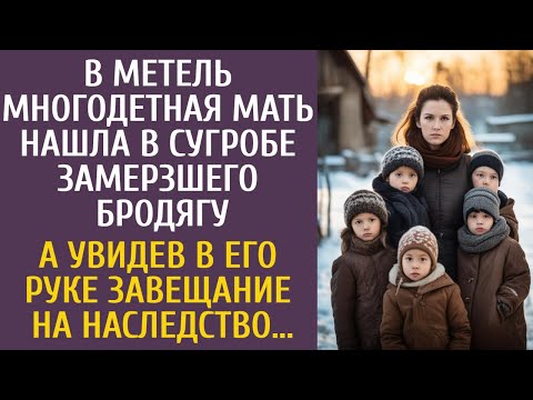 Видео: В метель многодетная мать нашла в сугробе замерзшего бродягу… А увидев в его руке завещание обомлела