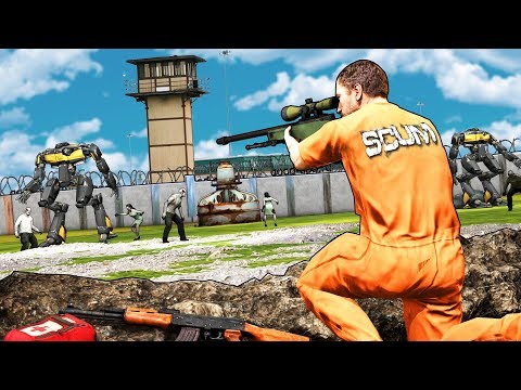 Видео: РОБОТ ЧУТЬ НЕ НАСТУПИЛ НА МЕНЯ! ЗАХВАТ САМОЙ ОПАСНОЙ ТЮРЬМЫ И АДСКОЕ ВЫЖИВАНИЕ В SCUM