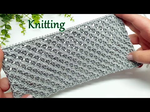 Видео: Узор спицами  ажурное  "Букле в диагональ"