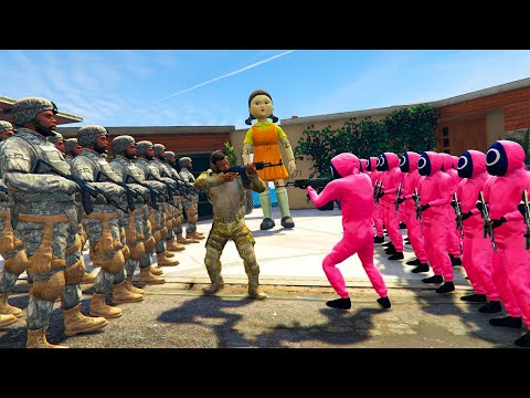 Видео: ФРАНКЛИН ӘСКЕРІ VS ИГРА КАЛЬМАРА БАНДАСЫ (GTA V)